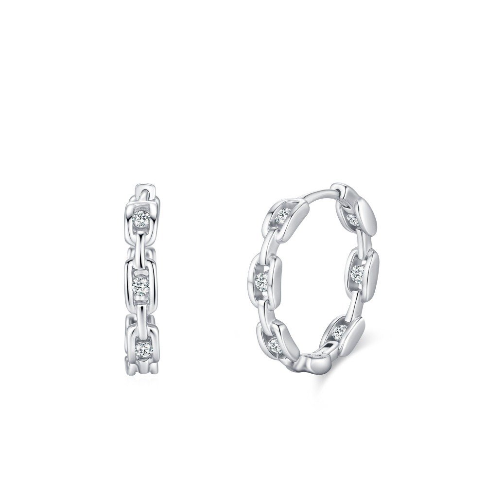 Luxury Punk Diamond Earrings |Sterling Silver - Image 3